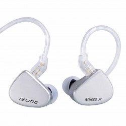 Ibasso Gelato Écouteurs Intra-auriculaire IEM dynamiques Ø10mm 18 Ohm 108dB 20Hz-40kHz Argent