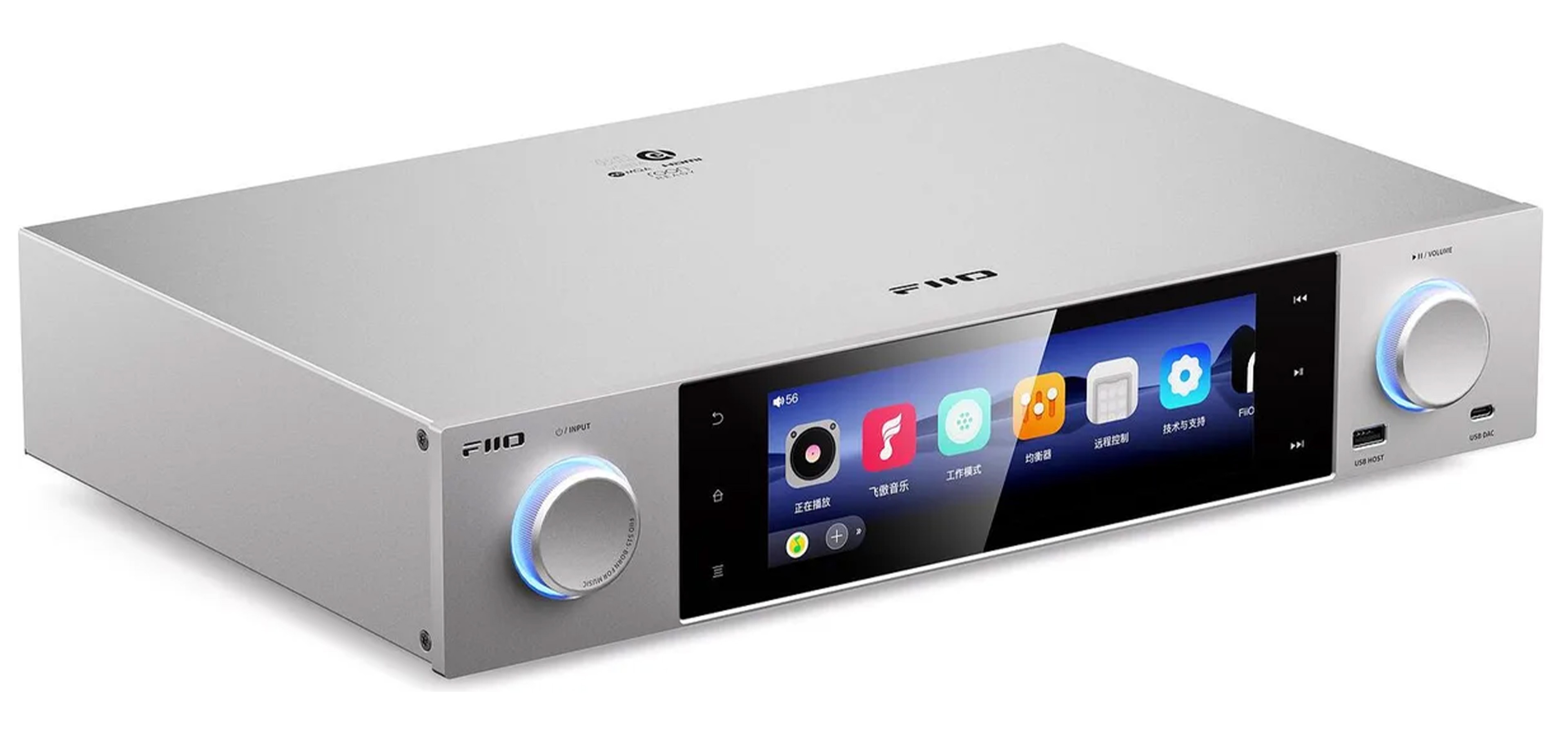 FiiO S15 Lecteur Réseau Audio Préamplificateur DAC AK4191EQ+AK4499EX WiFi Bluetooth Airplay DLNA Roon 32bit 768kHz DSD512 Argent