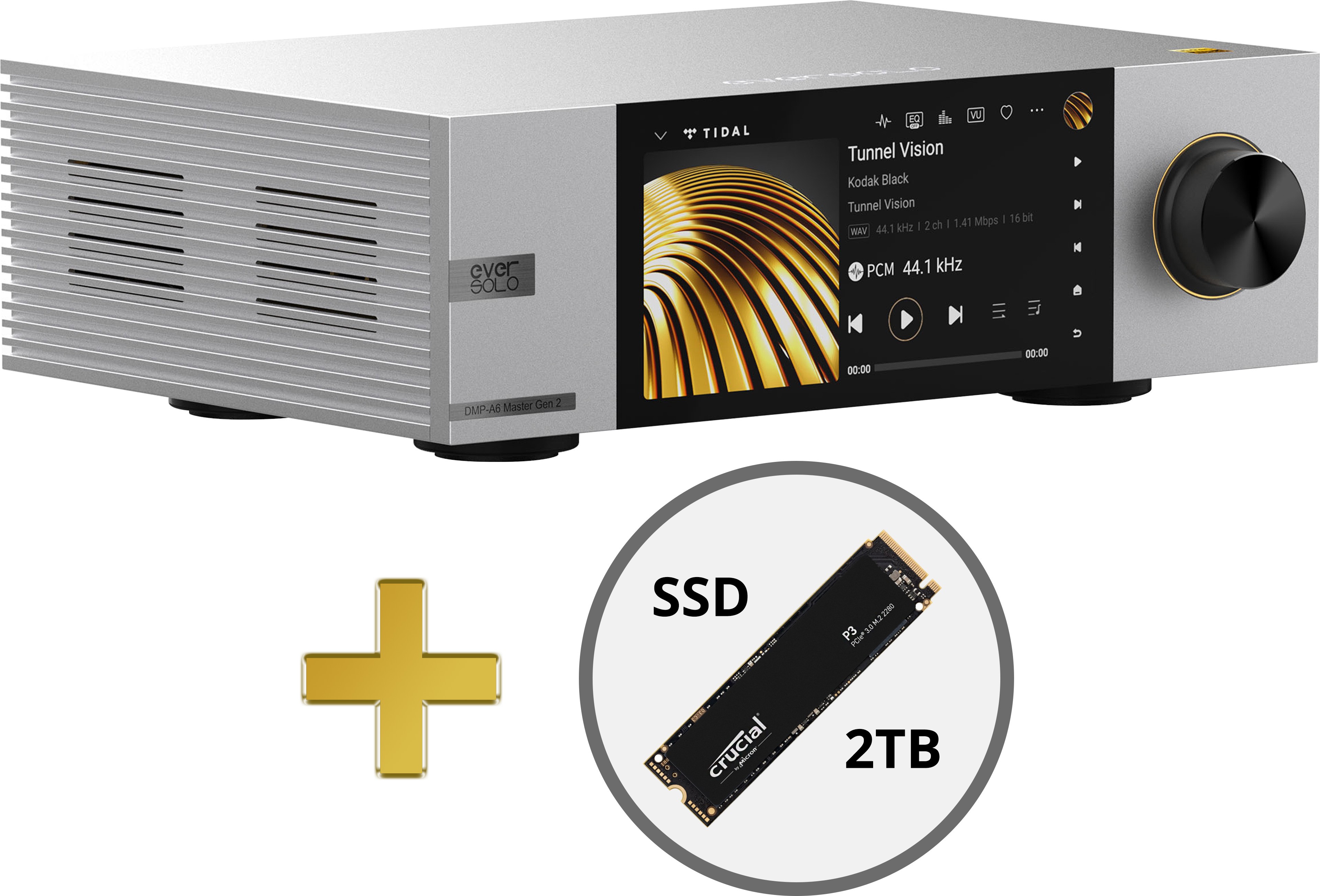 EVERSOLO DMP-A6 MASTER EDITION GEN 2 2TB Streamer 2x ES9038Q2M WiFi DLNA Roon Bluetooth SSD 2TB 32bit 768kHz DSD512