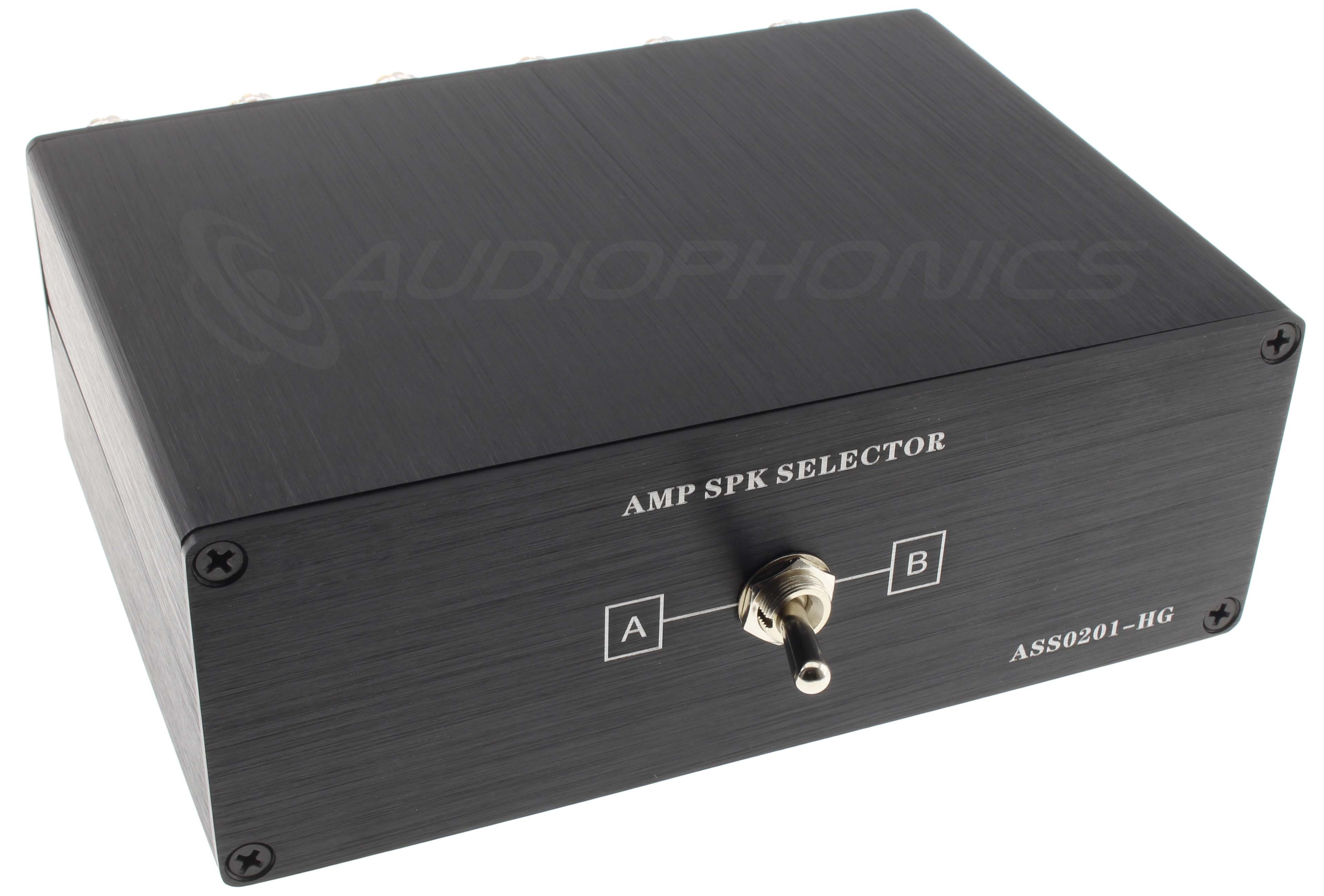 Selecteur audio 1 to 2 reversible for speaker / amplifier Black L