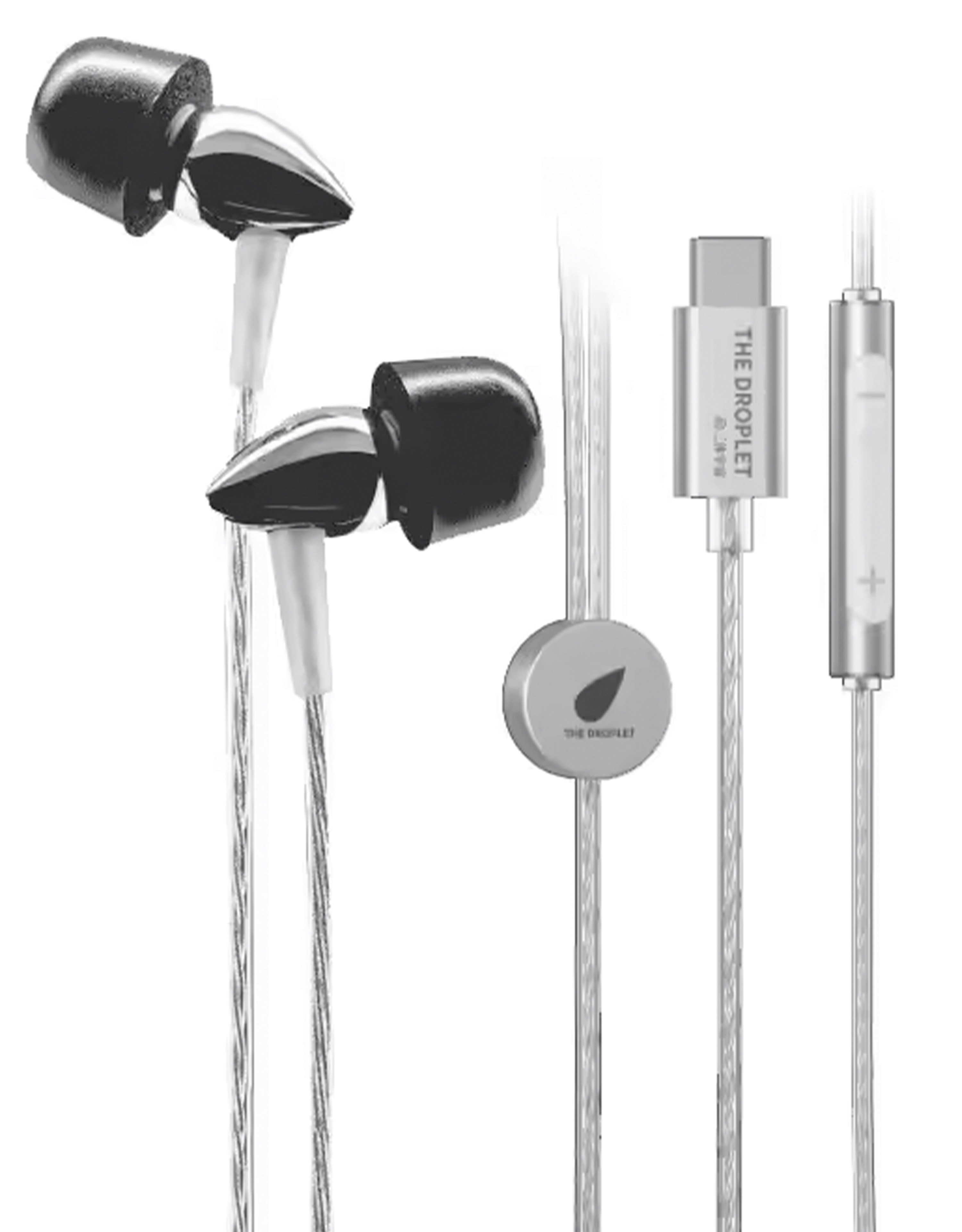 MOONDROP THE DROPLET Écouteurs Intra-Auriculaires IEM Balanced Armature USB-C avec Microphone 20Hz-20kHz