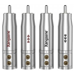 XANGSANE XS-0616Ag Connecteurs RCA Argent pur Ø11mm (Set x4)