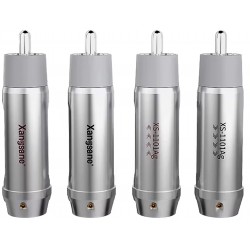 XANGSANE XS-1101Ag Connecteurs RCA Argent Pur Ø9.5mm (Set x4)