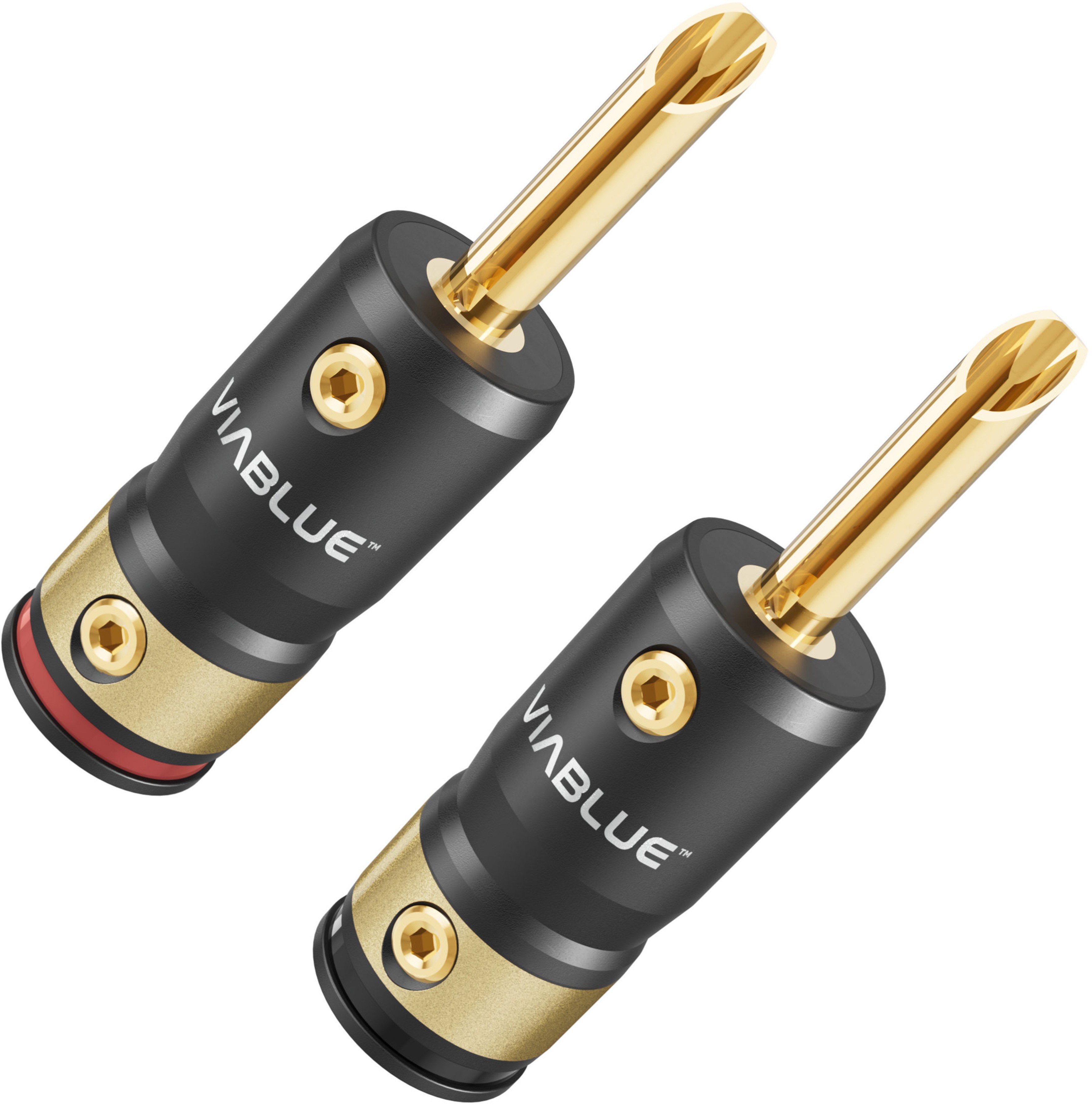 VIABLUE T8 Banana Plug Gold Plated Ø9.5mm (Set x4)