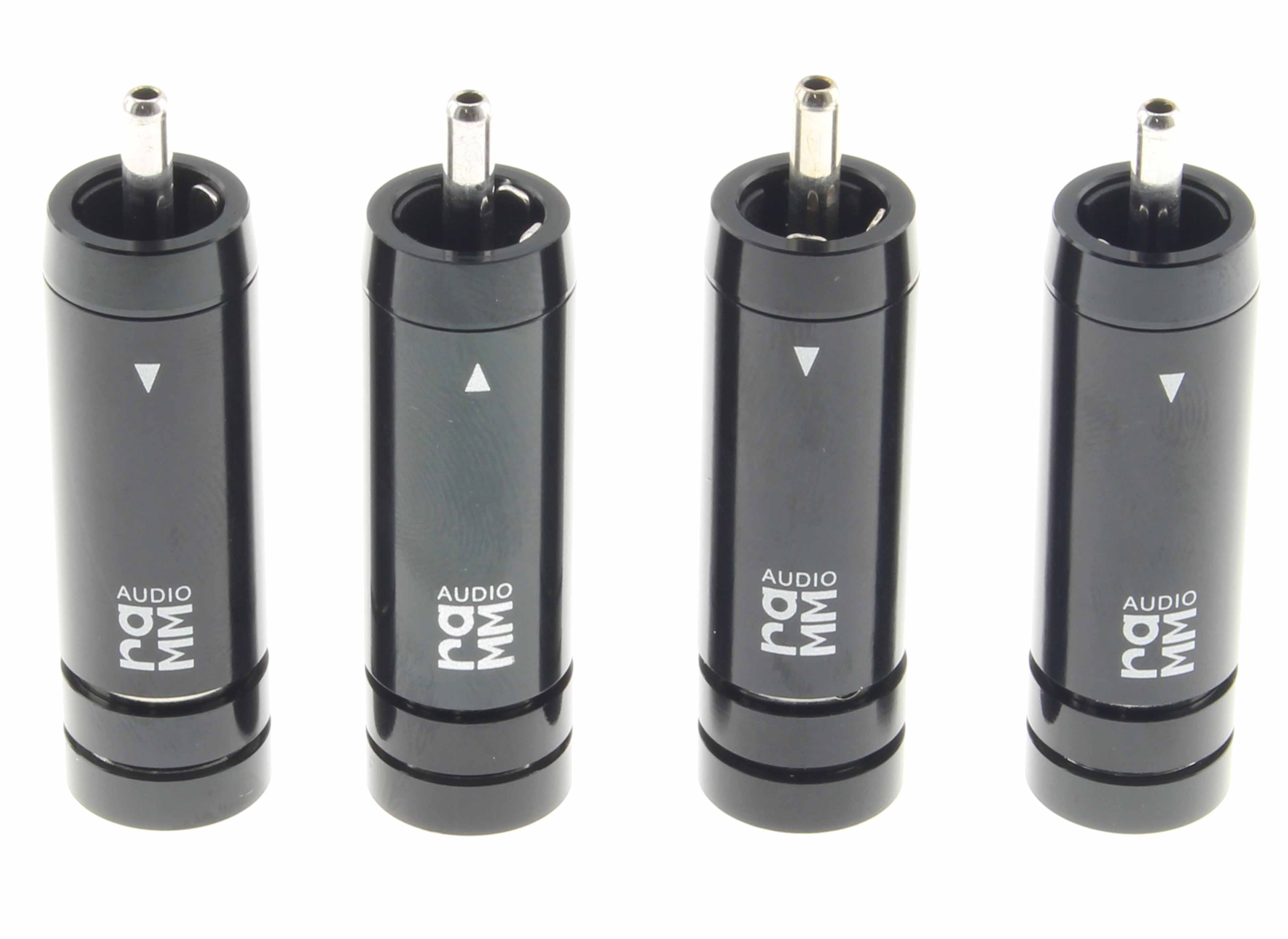 RAMM AUDIO 30780-SR Connecteurs RCA Cuivre pur plaqué Argent / Rhodium Ø9mm (Set x4)