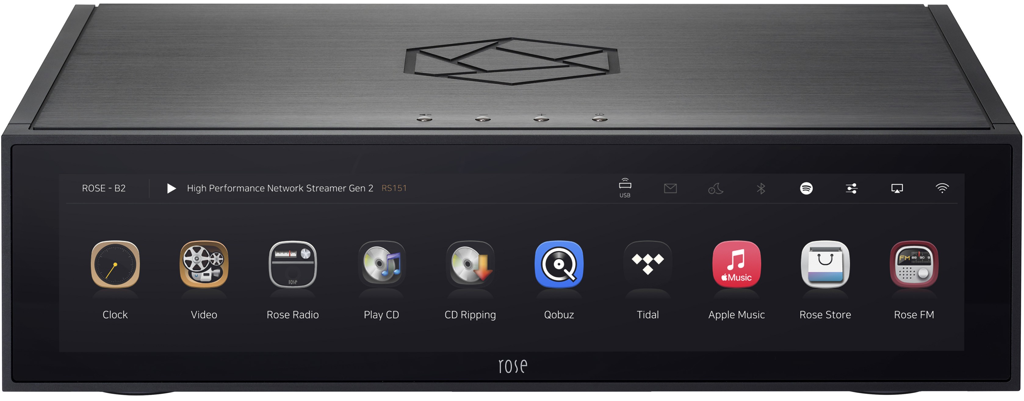 ROSE HIFI RS151 Streamer DAC ES9039PRO Bluetooth WiFi DLNA AirPlay 32bit 768kHz DSD512 Black