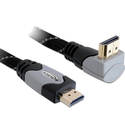 Câble HDMI avec connecteur coudé - Longueur 1m pour mobilhome