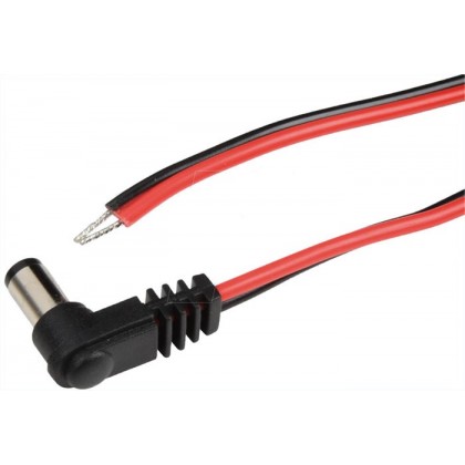 2 dc power core cable Jack  Câble d'alimentation 2m 5.5/2.5mm Audiophonics coudé  DC