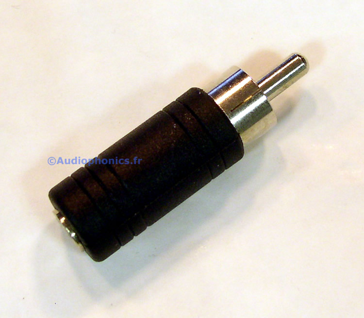 Adaptateur Jack 3,5mm mâle mono vers RCA femelle - Audiophonics