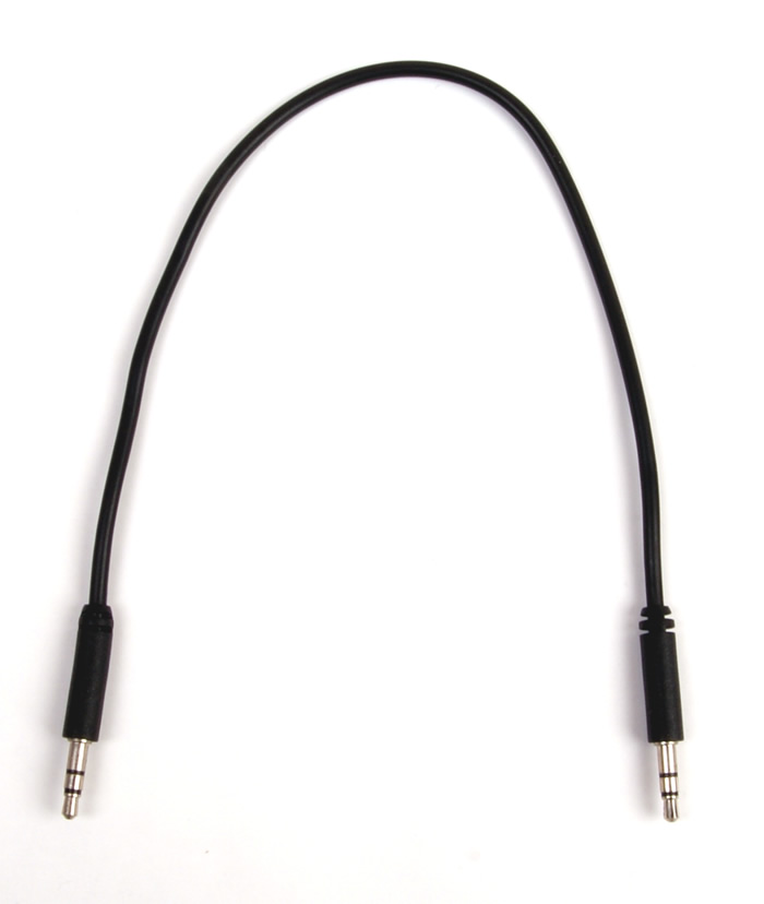 Câble Jack 3.5mm Mâle 30cm Noir - Audiophonics