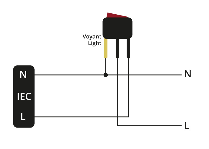 Wiring diagram ON indicator