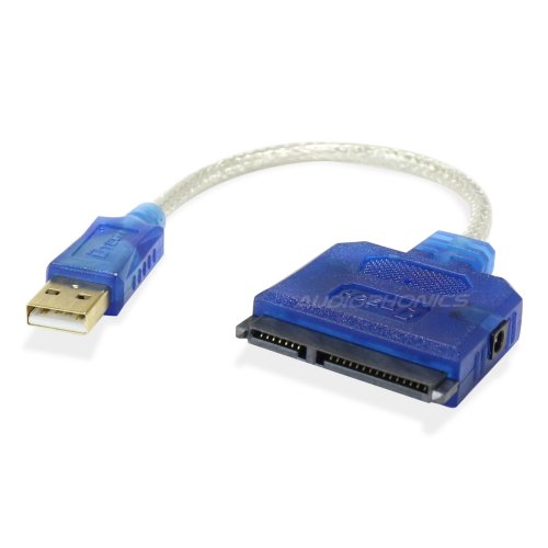 Vhbw SATA III vers USB 3.0 Câble de raccordement pour disque dur 2'5, 3'5  HDD, SSD Plug & Play bleu / noir