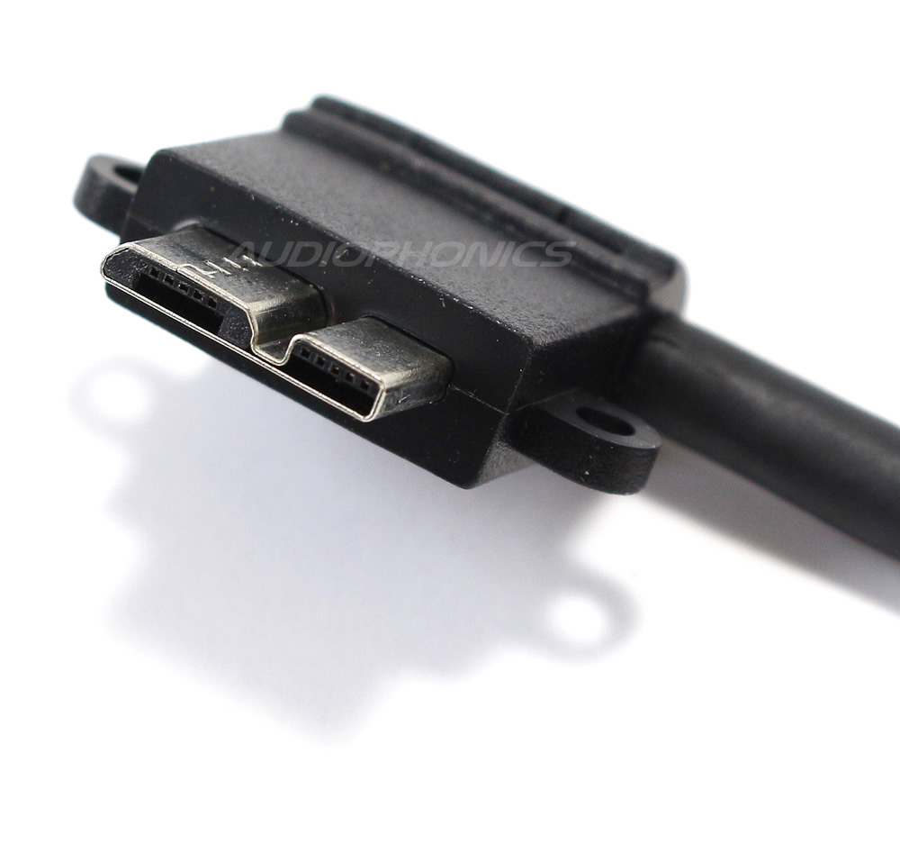 Câble USB 3.0 USB-A Mâle Coudé vers Micro USB-B Mâle 20cm