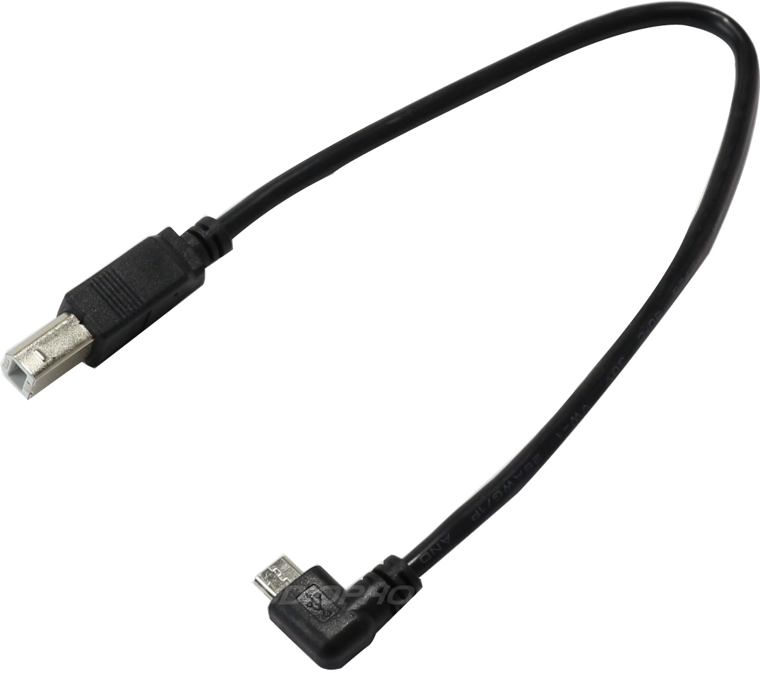 Audiophonics - Câble OTG Micro USB-B mâle / USB-B-2.0 Mâle Blindé 30cm