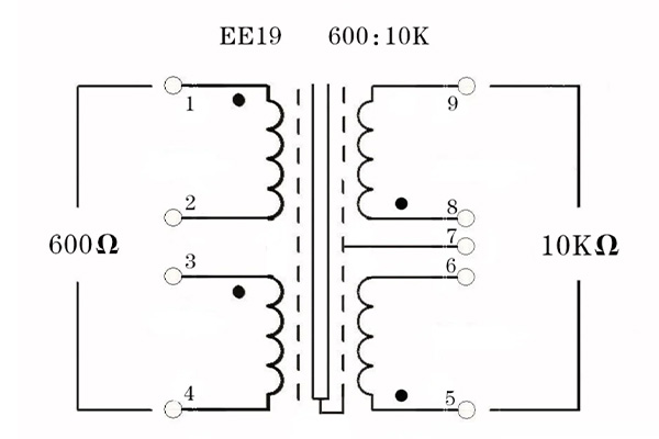 DS2206 audio transformer pin diagram