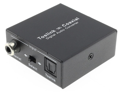 Convertisseur audio Digital Toslink optique et Coaxial vers
