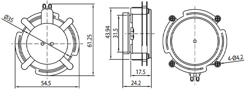 Dayton Audio EX32Q2-4 : Dimensions