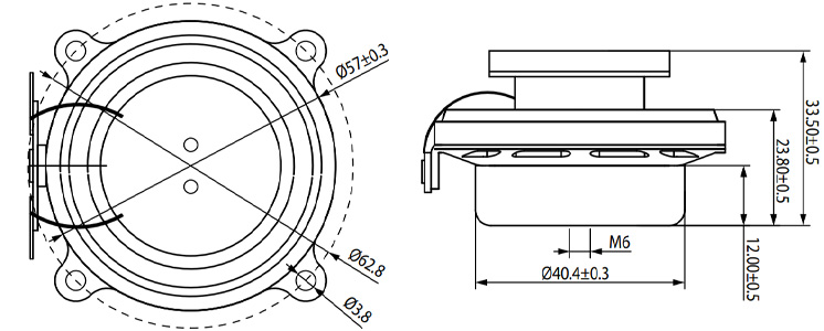 Dayton Audio EX32Q2-8: Dimensions