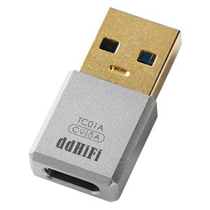 Audiophonics - DD TC01A Female USB-C to Male USB-A Adapter Gold Plated