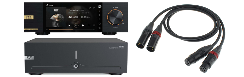 Pack Eversolo DMP-A6 Master Edition + Eversolo AMP-F2 + Audiophonics Wire XLR 30cm