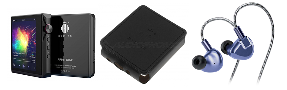 Pack Hidizs DAP AP80 Pro-X Black + Case AP80 Pro-X Black + Earphones Letshuoer S12 Pro