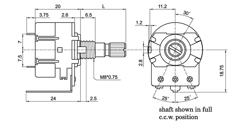 Diagram for rotary switch