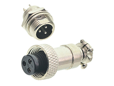 Photo of GX12 3-pole connector