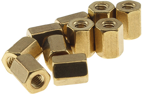 Brass Spacers M2.5x6mm Female / Female (x10)