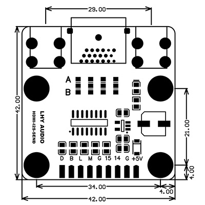 LHY Audio Send : Schéma dimensions