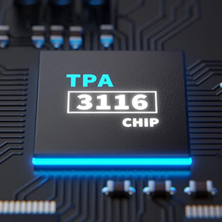 Photo of TPA3116 chip