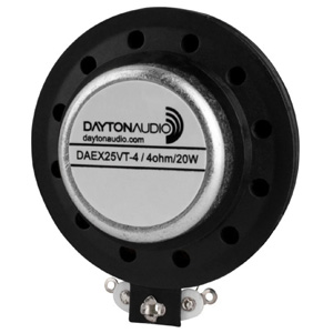 Dayton Audio DAEX25VT-4 : Vue de 3/4