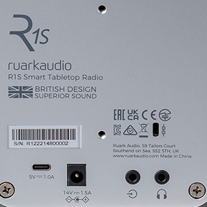 Ruark Audio R1S : Rear panel