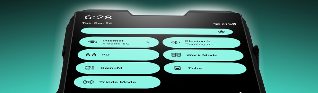 Shanling M8T : Menu de réglage des differents modes