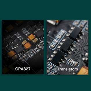 Photo des AOP et des Transistors du iBasso PB5