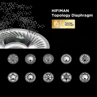 The diaphragm of the HIFIMAN HE-R10D headphones