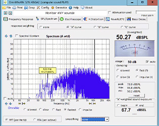 Mesure SPL / Analyse de spectre