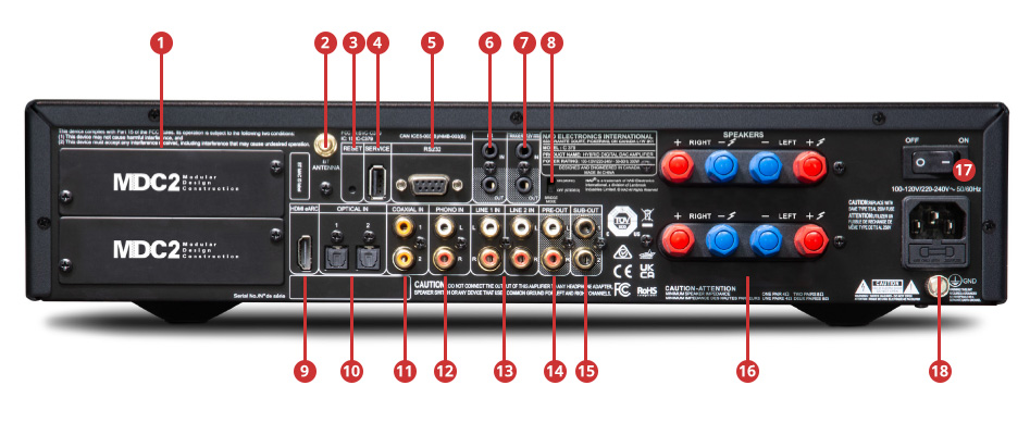 NAD C379 connectors