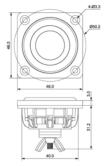 Dayton Audio DMA45-PR: dimensions