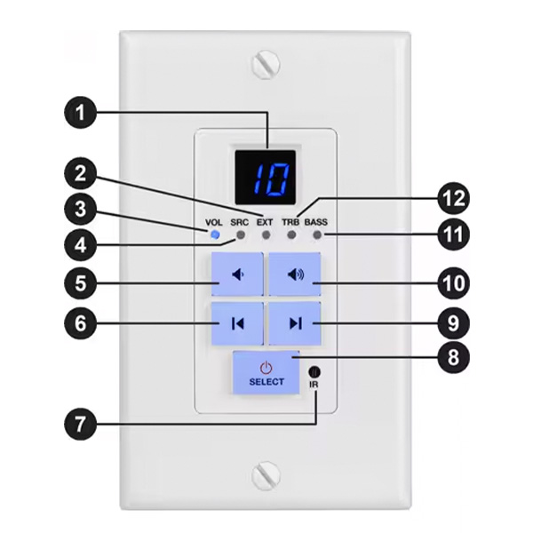 Dayton Audio DAX88KP control keypad overview